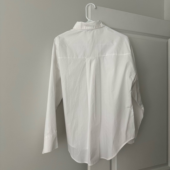 Parke Boyfriend Button Down Poplin White Small NWT - Picture 6 of 8